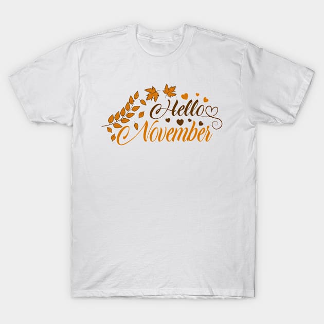 Hallo November T-Shirt by Hastag Pos